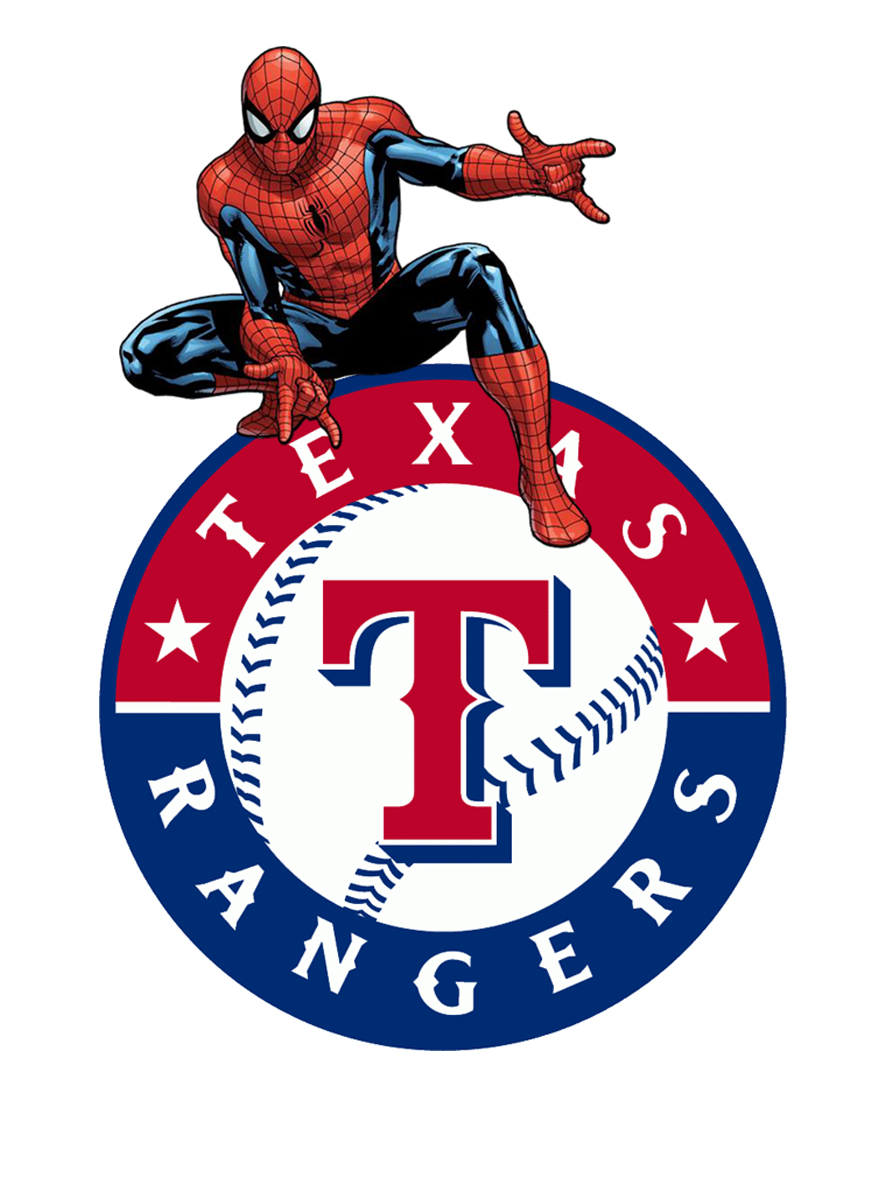 Texas Rangers Spider Man Logo iron on paper